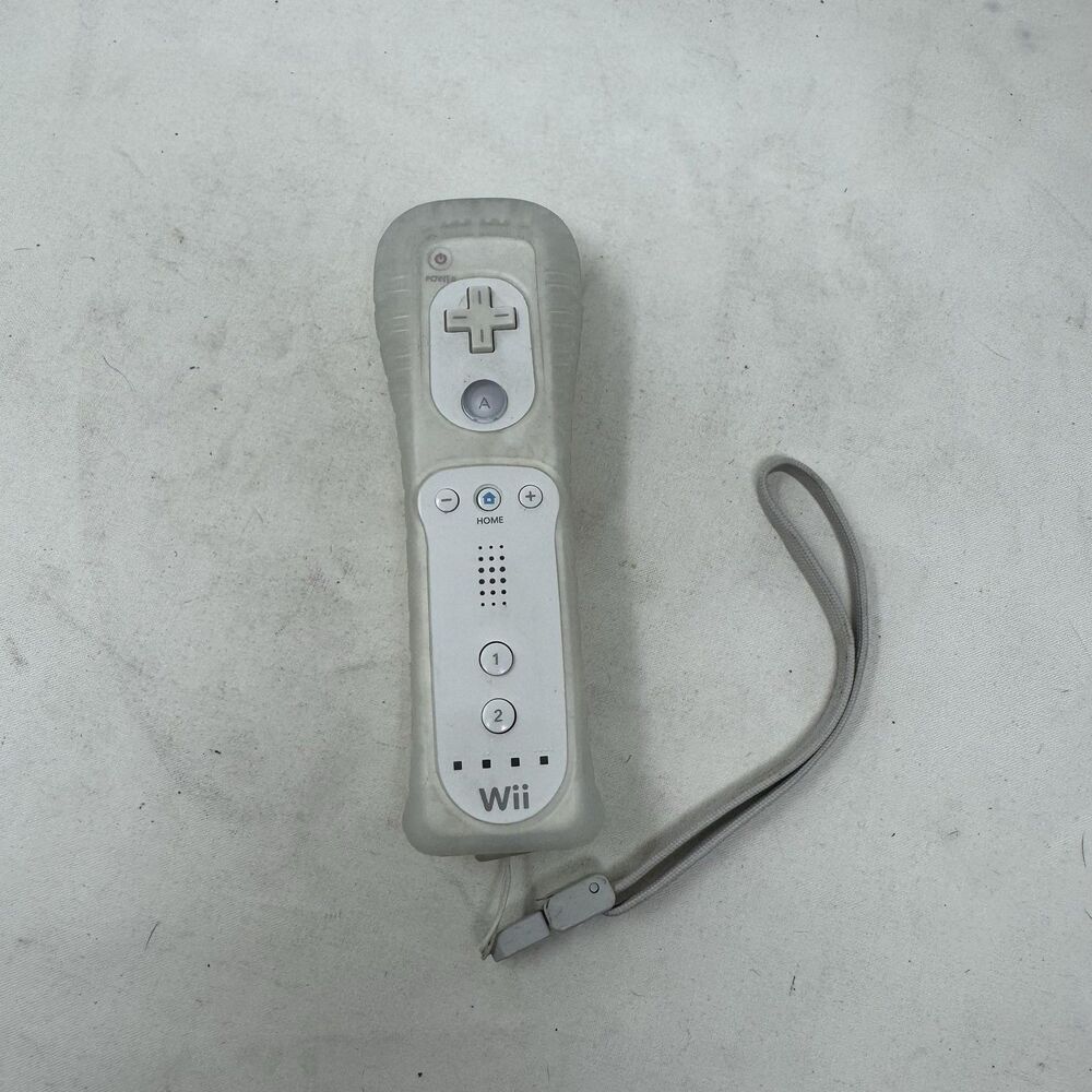 Nintendo Wii Remote RVL-003 White Wireless Motion Controller Wrist Strap Sleeve